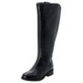 Weitschaftstiefel SHEEGO "Große Größen", Damen, Gr. 37, XXL-Schaft, schwarz, Obermaterial: 100% Leder, klassisch, Schuhe, aus Leder, mit Stretcheinsatz