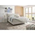 Boxspringbett ED EXCITING DESIGN "Seattle", grau (hellgrau), B:204cm L:212cm, 100% Polyester, Komplettbetten, Boxspringbett, harte Seite mit Kokosmatte, weiche Seite mit Filzabdeckung