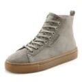 Stiefelette ELBSAND Gr. 36, grau (dunkelgrau) Damen Schuhe Schnürboots Skaterschuh Sneakerboots Stiefel, Boots, Schnür Sneaker High-Top, weiches Leder, Casual-Look