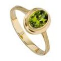 Goldring JOBO Gr. 52, gelb (gelbgold 585), Fingerringe, Damen, 52, Gelbgold 585, 585 Gold mit Peridot