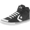 Sneaker CONVERSE "PRO BLAZE STRAP LEATHER", Gr. 39, schwarz-weiß (schwarz, weiß), Leder, sportlich, Schuhe Sneaker high Sneakerboots Skaterschuh