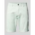 Slim Fit Chino-Shorts in unifarbenem Design