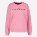 Pinkes Sweatshirt mit schwarzem Logodruck