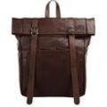 Tagesrucksack X-ZONE Gr. B/H/T: 37cm x 33cm x 10cm, braun (cognac) Rucksäcke echt Leder