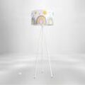 Kinderlampe Lampe Babyzimmer Regenbogen Sterne Stehlampe Tischlampe Deckenlampe Stehleuchte - Weiß, Mehrfarbig 1 (Ø45.5 cm) - Paco Home