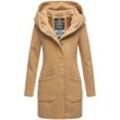 MARIKOO Damen Hochwertiger Wintermantel Mantel Trenchcoat Mit Kapuze Maikoo