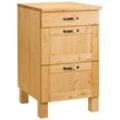 Unterschrank HOME AFFAIRE "Alby", beige (natur gebeizt, gewachst), B:50cm H:85cm T:60cm, Schränke, Breite 50 cm, 3 Schubladen