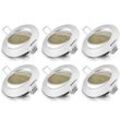 Brandson 6x LED Einbaustrahler schwenkbar Warmweiß 3000K Deckenspot / Deckenstrahler 5W - 320 Lumen