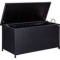 Auflagenbox Polyrattan, schwarz - Stilista