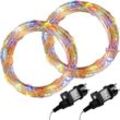 2Set 200 led Lichterkette Draht, bunt,Adapter - Voltronic