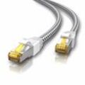 Primewire Patchkabel CAT 7 Rohkabel mit Baumwollummantelung - Gigabit Ethernet LAN Kabel - 10 Gbit/s - S/FTP PIMF Schirmung - Netzwerkkabel - 30m