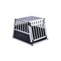 HOME DELUXE Hunde-Transportbox Alu SKITO, verschließbar, Hundetransportbox Aluminium Hundebox Kofferraum, schwarz