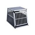 HOME DELUXE Hunde-Transportbox Alu SKITO, verschließbar, Hundetransportbox Aluminium Hundebox Kofferraum, schwarz