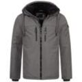 Winterjacke ALESSANDRO SALVARINI "ASMori" Gr. L, grau (dunkelgrau), Herren, Obermaterial: 100% Polyester ; Innenmaterial: 100% Polyester, Jacken, mit warmem Teddyfell