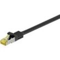 RJ45 Patchkabel cat 6A s/ftp (PiMF), 500 MHz mit cat 7 Rohkabel - lszh halogenfreier Kabelmantel, Kupfer, RJ45-Stecker (cat 6A), schwarz, 1 m (91590)