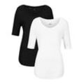 Viskose T-Shirt, 2er-Pack