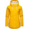 Regenjacke RAGWEAR "Marge", Damen, Gr. L (40), gelb (dottergelb), Obermaterial: 100% Polyester, Futter: 100% Polyester, Wattierung: 100% Polyester, casual, tailliert Po-bedeckend, hoch geschlossener Ausschnitt, Langarm Ärmel ohne Ärmelschlitz normaler Saum, Jacken, warm gefütterter Damen Winter Regenmantel