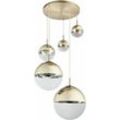 Globo - Hänge Pendel Lampe Arbeits Zimmer Glas Kugel Strahler Decken Büro Leuchte Gold 15855-5