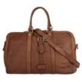 Reisetasche FORTY, Gr. B/H/T: 53cm x 30cm x 20cm onesize, braun (cognac), Leder, unifarben, leicht glänzend, Taschen, echt Leder, Made in Italy