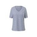 Gestreiftes Shirt - Blau - Gr.: S