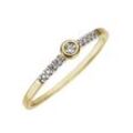 Diamantring FIRETTI "Schmuck Geschenk Gold 333 Damenring Verlobungsring Goldring Memoire" Fingerringe Gr. 18, 0,06 ct P2 = erkennbare Einschlüsse, Gelbgold 333-Diamanten, goldfarben (gelbgoldfarben, weißgoldfarben) Damen Diamantringe mit Brillanten