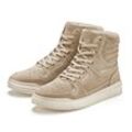 Sneaker ELBSAND Gr. 36, beige Damen Schuhe Freizeitschuh, Halbschuh, High Top aus Leder