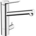 Küchenarmatur HANSGROHE "Zesis M33", silber (chrom), H:265cm T:26cm, Armaturen, 200 Geräteabsperrventil 1 Strahlart, chrom