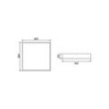 BRUMBERG LED-Deckenlampe Biro Square, on/off, silber, 3.000K