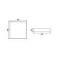 BRUMBERG LED-Deckenlampe Biro Square, on/off, silber, 4.000K