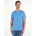 Tommy Hilfiger Underwear T-Shirt CN SS TEE LOGO mit Tommy Hilfiger Markenlogo-Druck, blau