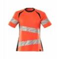 Damen-T-shirt 19092-771 l hi-vis rot/schwarzblau - Mascot