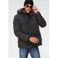 Funktionsjacke POLARINO, Herren, Gr. 52, schwarz (schwarz (outdoorjacke aus nachhaltigem material)), Obermaterial: 100% Polyamid. Futter: 100% Polyester. Wattierung: 100% Polyester, sportlich, Langarm mit verstellbarem Klettverschluss, Jacken, Wassersäule 3000 mm, verschweißte Nähte