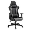 Vinsetto Gamingstuhl ergonomisch schwarz 53 x 52 x 126-136 cm (BxTxH)