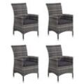 Mandalika Garden MONACO Polyrattan Diningsessel mit Alu-Gestell Black Pearl