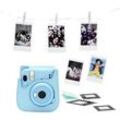 FUJIFILM instax mini 11 Bundle Sofortbildkamera, Sky-Blue