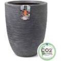 Capi - Vase Waste Rib Elegant Niedrig 34x46 cm Grau