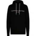 Hoodie "BT-TOMMY LOGO HOODY-B", Herren, Gr. XXXL, schwarz, Sweatware, Obermaterial: 64% Baumwolle, 36% Polyester, TOMMY HILFIGER BIG & TALL, casual, Langarm Bündchen, Sweatshirts