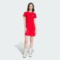 Essentials 3-Streifen Single Jersey Fitted T-Shirt-Kleid