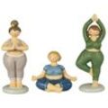 IB Laursen 3 Damen Yoga-Position Dekor Figuren, 5 x 5 x 16 cm, grün