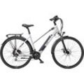 E-Bike TELEFUNKEN "Expedition XC940" Gr. 50, weiß (kreide), E-Bikes, 50cm, 28 Zoll (71,12cm), Trekking Elektrofahrrad, Damen, 28 Zoll, 36 V 417,6 Wh Akku, Pedelec