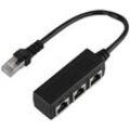 Ej.life - lan Ethernet Kabel Adapter, Netzwerkkabel RJ45 Ethernet Adapter mit 3-Port Verlängerung Ethernet lan Patchkabel Netzwerkkabel,