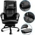 Gaming Stuhl Ergonomischer Bürostuhl mit Fußstütze, Schreibtischstuhl, verstellbare Kopfstütze, Höhenverstellung Chefsessel, mit Lordosenstütze