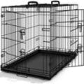 Hundekäfig 107x71x77cm Metall Transportkäfig Auto Hundebox Transportbox faltbar Drahtkäfig - Tresko