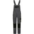 Rikus Twill-Latzhose für Kinder Größe 158/164 - Schwarz / Grau