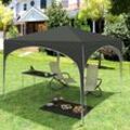 Pavillon 3x3m, Gartenzelt Pop-Up wasserdichter Faltpavillon, Partyzelt Sonnenschutz Event Gazebo auf Terrasse Camping mit Halbmonddach Pagodenzelt