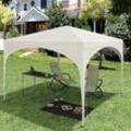 Pavillon 3x3m, Gartenzelt Pop-Up wasserdichter Faltpavillon, Partyzelt Sonnenschutz Event Gazebo auf Terrasse Festival mit Halbmonddach Pagodenzelt