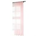 Woltu - Gardinen transparent mit Kräuselband Stores Voile (1 Stück) rosa 140x245 cm