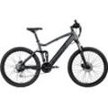 E-Bike ZÜNDAPP "XFS" E-Bikes Gr. 48 cm, 27,5 Zoll (69,85 cm), schwarz (silber, lila) Pedelec, Elektrofahrrad für Damen u. Herren, MTB, Mountainbike