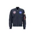 Bomberjacke ALPHA INDUSTRIES "Alpha Industries Men - Bomber Jackets MA-1 TT NASA Reversible II" Gr. L, blau (rep.blau) Herren Jacken