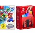 NINTENDO SWITCH Spielekonsole "OLED Mario Edition + Super Bros. Wonder" Spielekonsolen schwarz (schwarz, rot) Switch